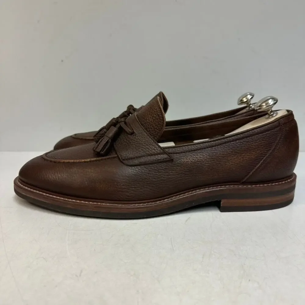 WORN TWICE Brunello Cucinelli Deerskin Tassel Loafer Tobacco Italy EU 45 US 12 - Picture 3 of 11